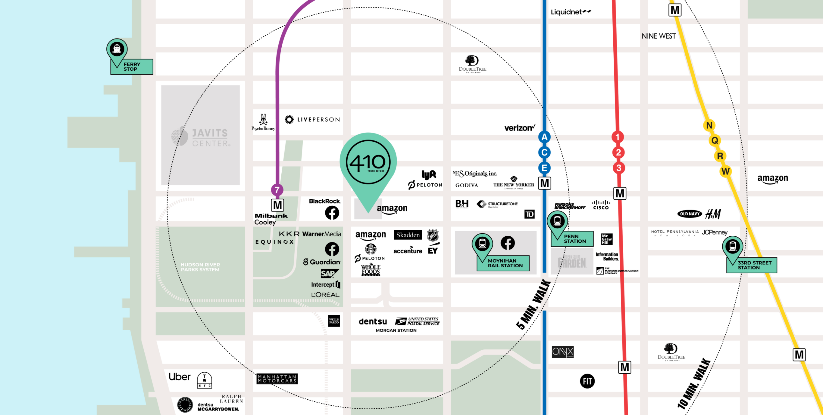 410 Tenth Ave Area Map